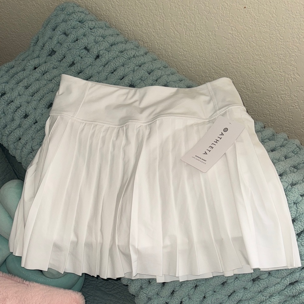 Athleta Women's White Pleated Skirt
